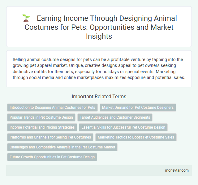 Earning Income Through Designing Animal Costumes for Pets: Opportunities and Market Insights