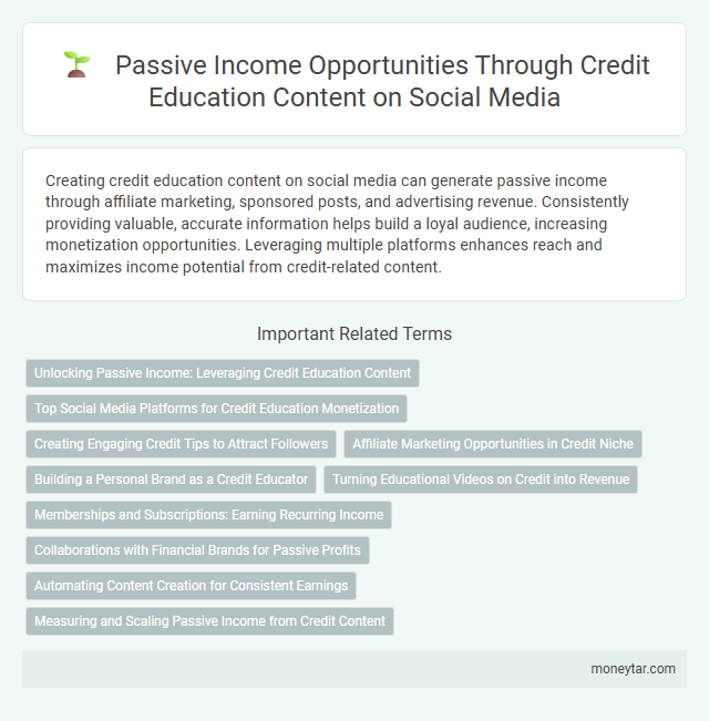Passive Income Opportunities Through Credit Education Content on Social Media