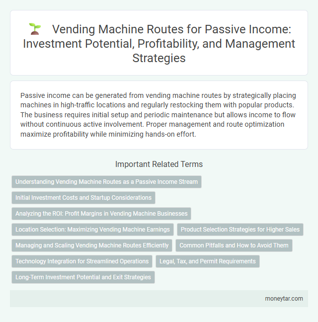 Vending Machine Routes for Passive Income: Investment Potential, Profitability, and Management Strategies