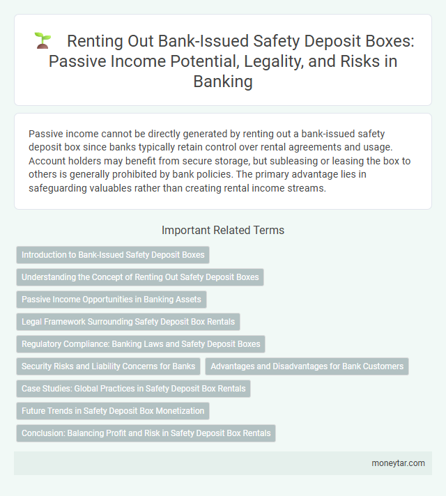 Renting Out Bank-Issued Safety Deposit Boxes: Passive Income Potential, Legality, and Risks in Banking