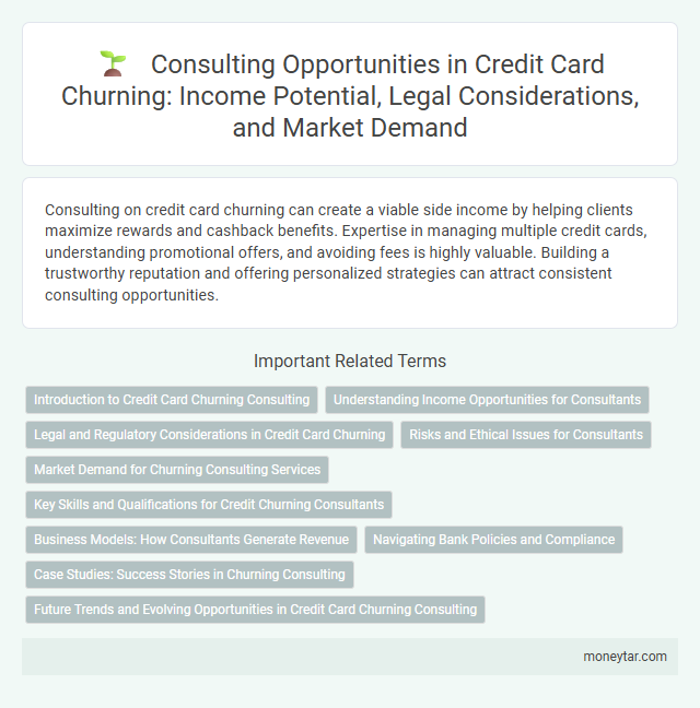 Consulting Opportunities in Credit Card Churning: Income Potential, Legal Considerations, and Market Demand