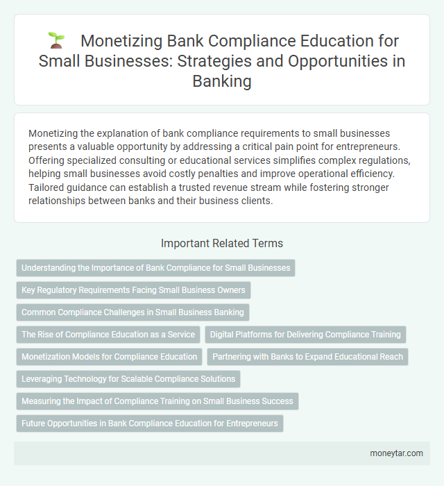 Monetizing Bank Compliance Education for Small Businesses: Strategies and Opportunities in Banking