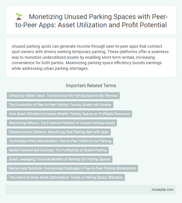 Monetizing Unused Parking Spaces with Peer-to-Peer Apps: Asset Utilization and Profit Potential