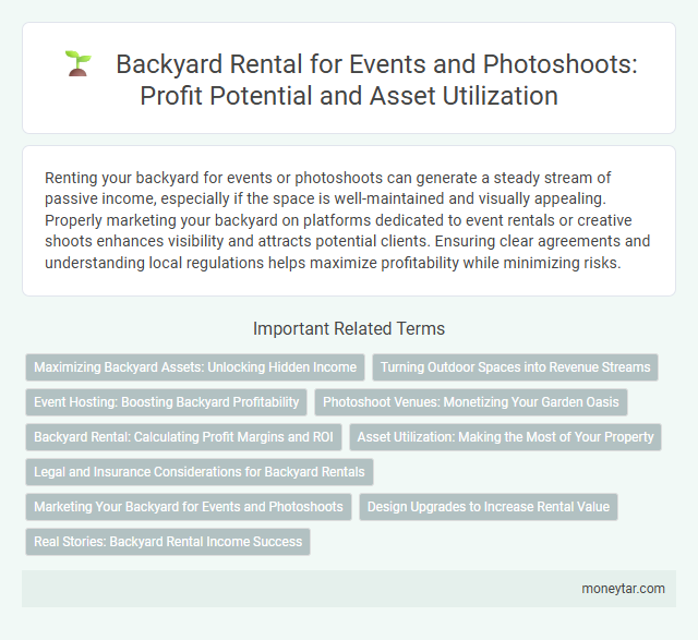 Backyard Rental for Events and Photoshoots: Profit Potential and Asset Utilization