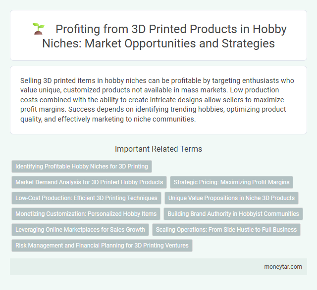 Profiting from 3D Printed Products in Hobby Niches: Market Opportunities and Strategies