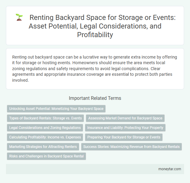Renting Backyard Space for Storage or Events: Asset Potential, Legal Considerations, and Profitability