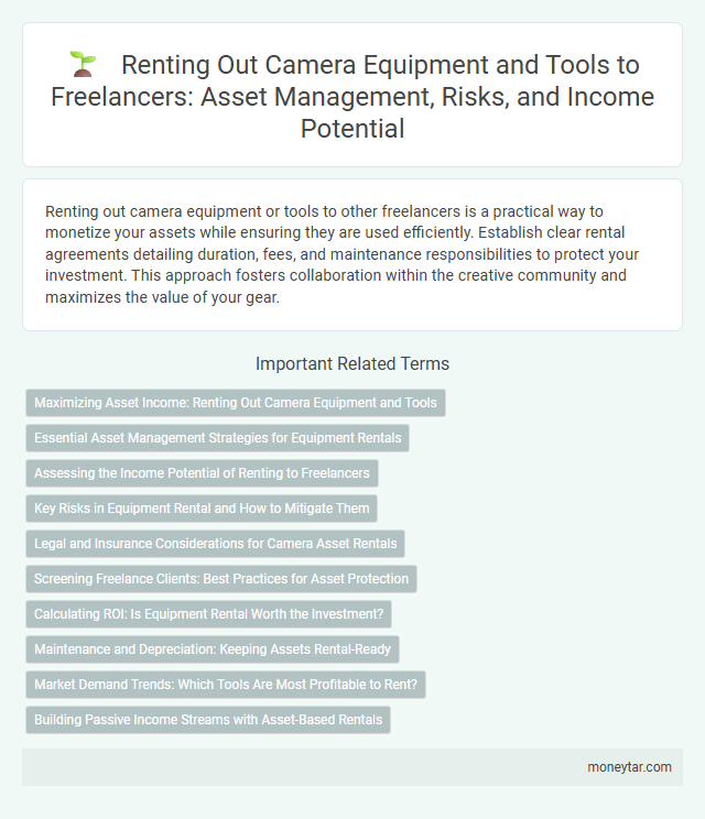 Renting Out Camera Equipment and Tools to Freelancers: Asset Management, Risks, and Income Potential