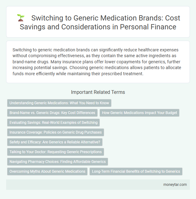 Switching to Generic Medication Brands: Cost Savings and Considerations in Personal Finance