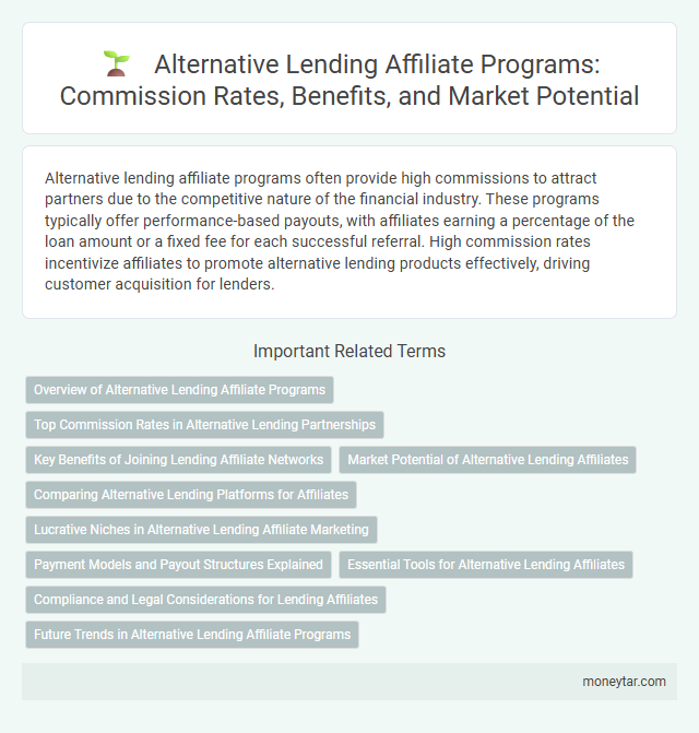 Alternative Lending Affiliate Programs: Commission Rates, Benefits, and Market Potential