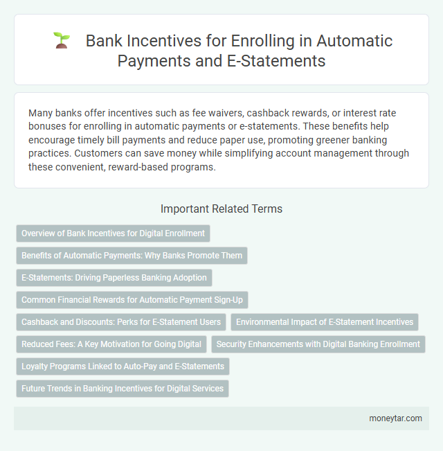Bank Incentives for Enrolling in Automatic Payments and E-Statements