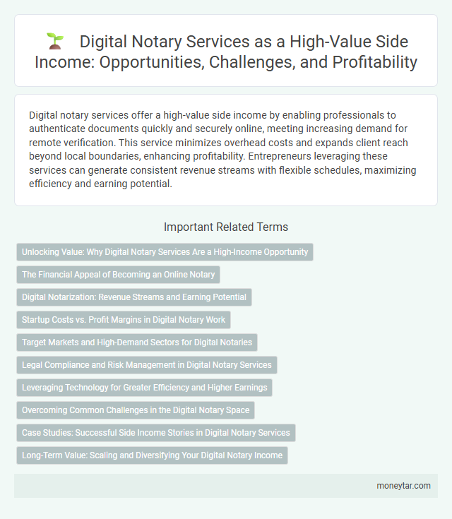 Digital Notary Services as a High-Value Side Income: Opportunities, Challenges, and Profitability