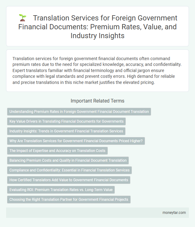 Translation Services for Foreign Government Financial Documents: Premium Rates, Value, and Industry Insights
