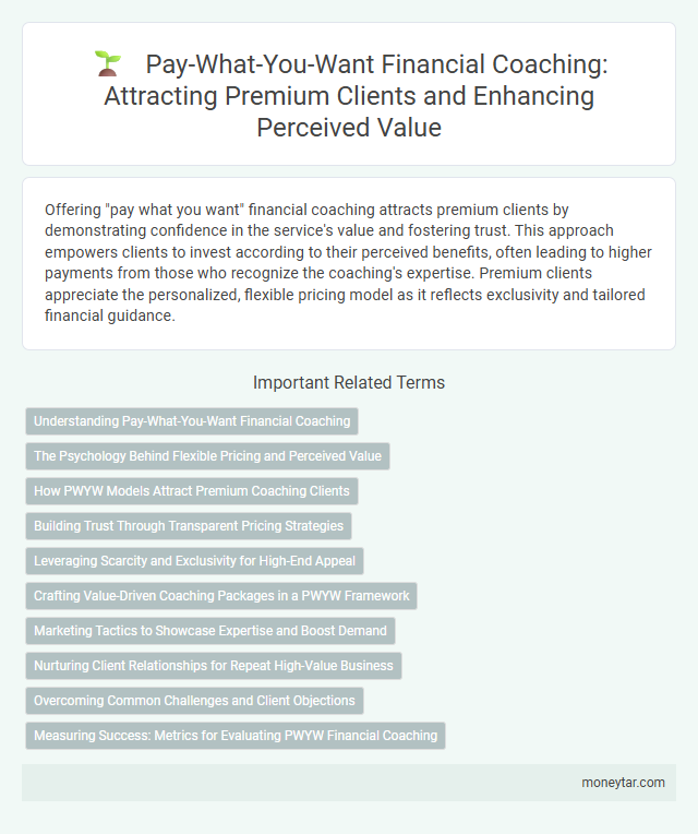 Pay-What-You-Want Financial Coaching: Attracting Premium Clients and Enhancing Perceived Value