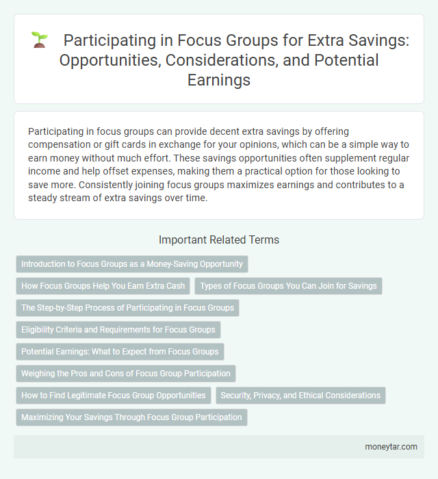 Participating in Focus Groups for Extra Savings: Opportunities, Considerations, and Potential Earnings