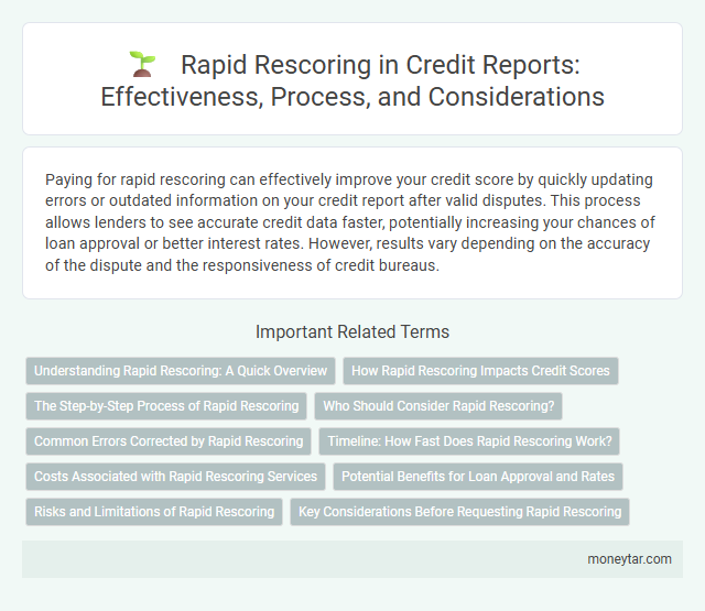 Rapid Rescoring in Credit Reports: Effectiveness, Process, and Considerations