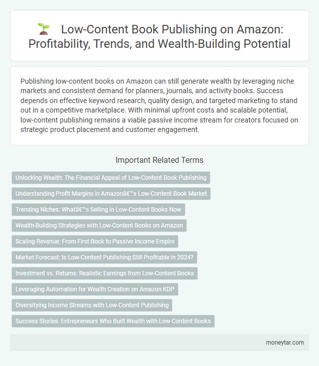 Low-Content Book Publishing on Amazon: Profitability, Trends, and Wealth-Building Potential
