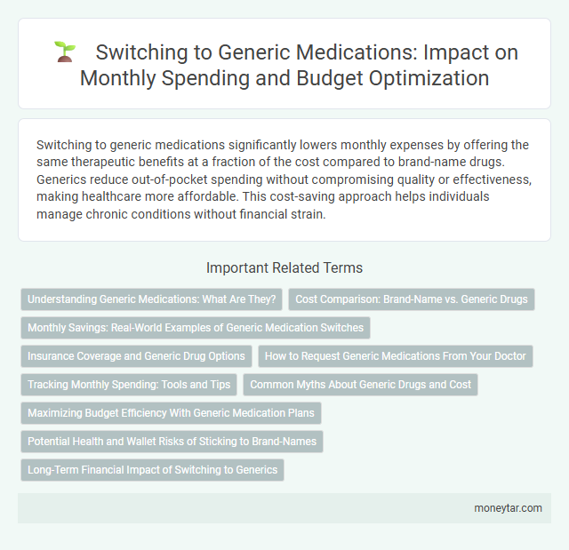 Switching to Generic Medications: Impact on Monthly Spending and Budget Optimization
