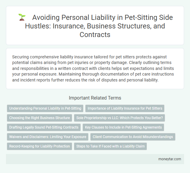 Avoiding Personal Liability in Pet-Sitting Side Hustles: Insurance, Business Structures, and Contracts