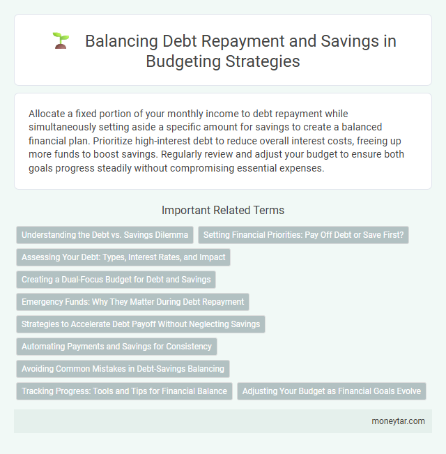 Balancing Debt Repayment and Savings in Budgeting Strategies