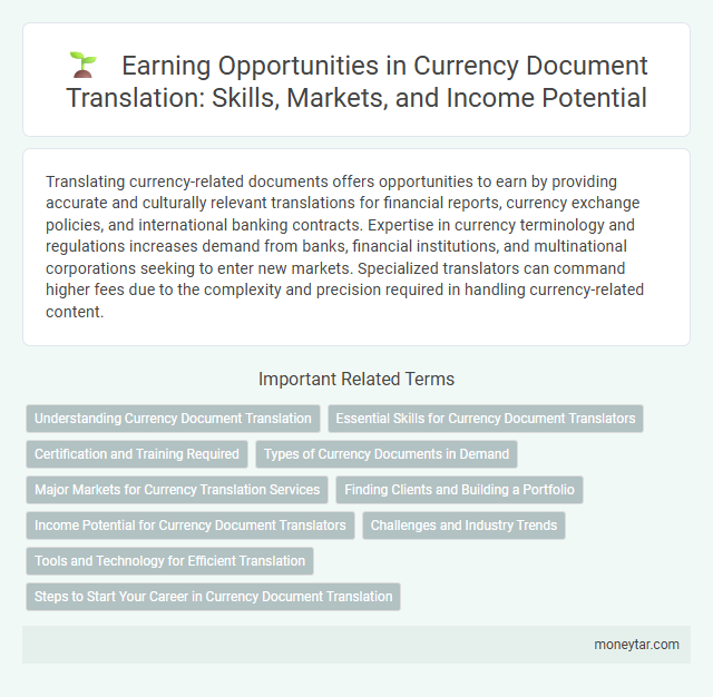 Earning Opportunities in Currency Document Translation: Skills, Markets, and Income Potential