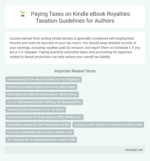 Paying Taxes on Kindle eBook Royalties: Taxation Guidelines for Authors