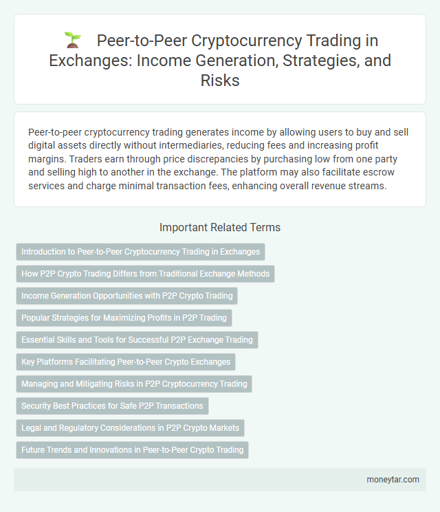 Peer-to-Peer Cryptocurrency Trading in Exchanges: Income Generation, Strategies, and Risks
