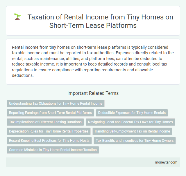 Taxation of Rental Income from Tiny Homes on Short-Term Lease Platforms