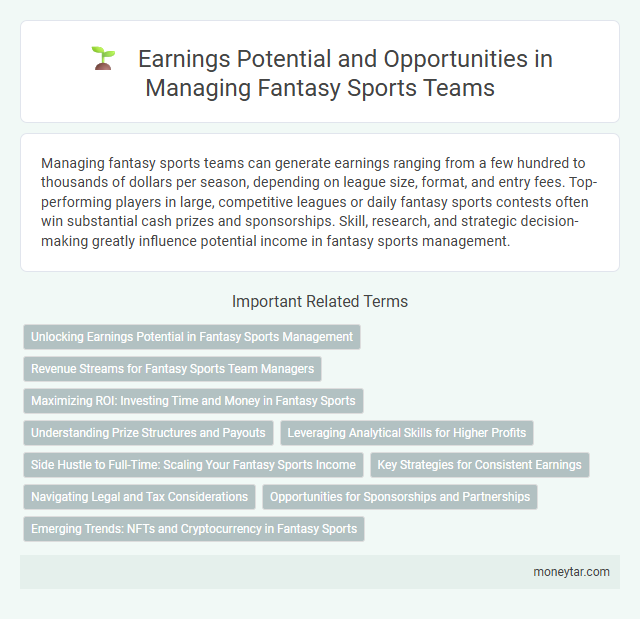 Earnings Potential and Opportunities in Managing Fantasy Sports Teams