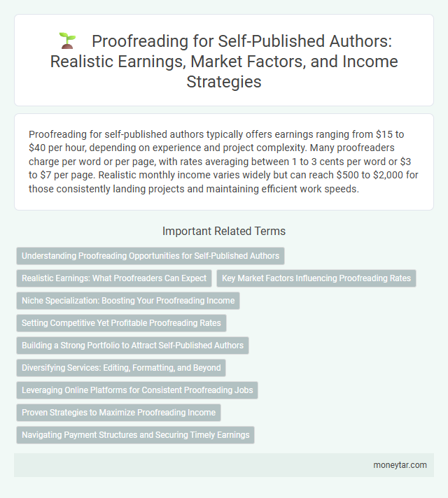 Proofreading for Self-Published Authors: Realistic Earnings, Market Factors, and Income Strategies