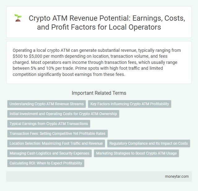 Crypto ATM Revenue Potential: Earnings, Costs, and Profit Factors for Local Operators