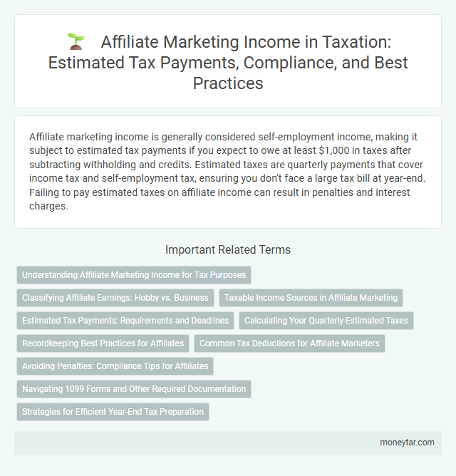 Affiliate Marketing Income in Taxation: Estimated Tax Payments, Compliance, and Best Practices