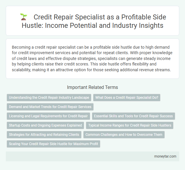 Credit Repair Specialist as a Profitable Side Hustle: Income Potential and Industry Insights