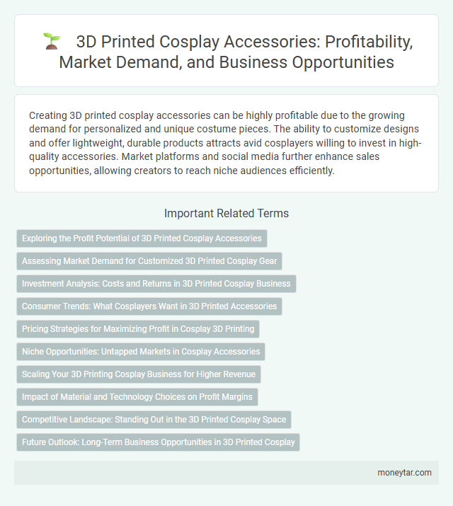 3D Printed Cosplay Accessories: Profitability, Market Demand, and Business Opportunities