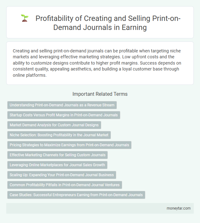 Profitability of Creating and Selling Print-on-Demand Journals in Earning