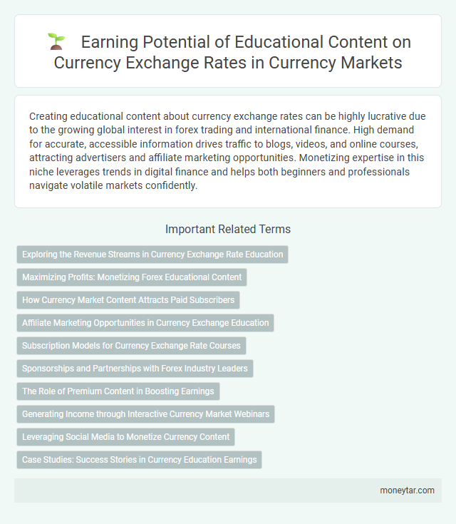 Earning Potential of Educational Content on Currency Exchange Rates in Currency Markets