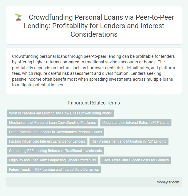 Crowdfunding Personal Loans via Peer-to-Peer Lending: Profitability for Lenders and Interest Considerations