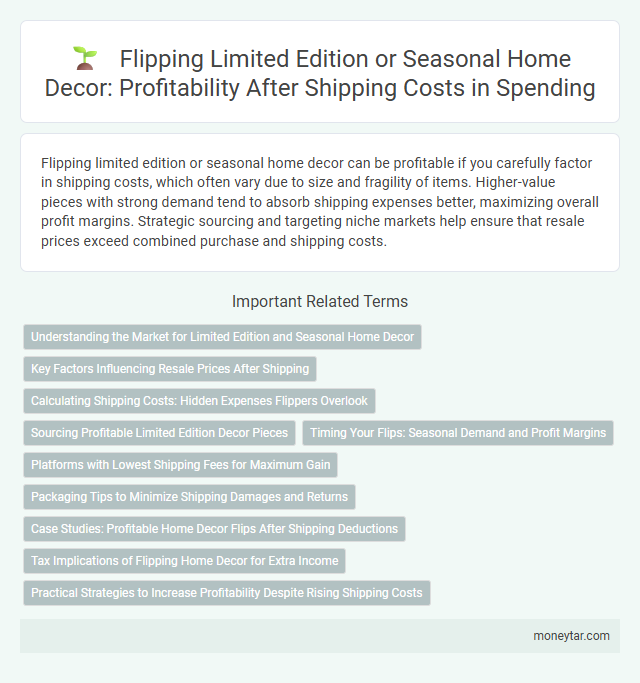 Flipping Limited Edition or Seasonal Home Decor: Profitability After Shipping Costs in Spending