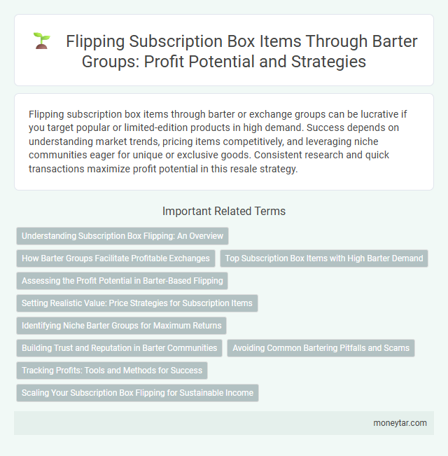 Flipping Subscription Box Items Through Barter Groups: Profit Potential and Strategies