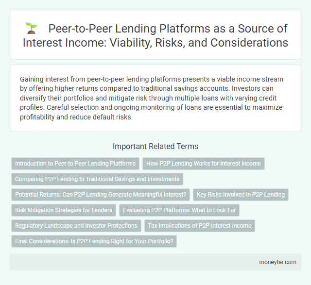 Peer-to-Peer Lending Platforms as a Source of Interest Income: Viability, Risks, and Considerations