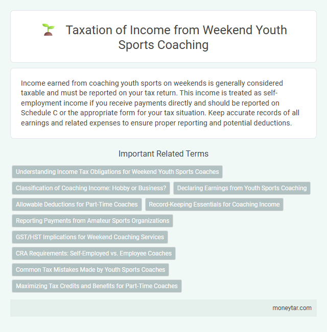 Taxation of Income from Weekend Youth Sports Coaching