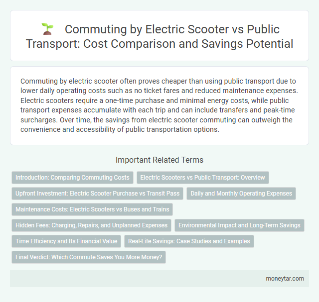 Commuting by Electric Scooter vs Public Transport: Cost Comparison and Savings Potential