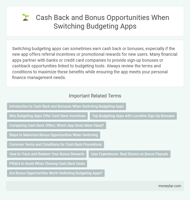 Cash Back and Bonus Opportunities When Switching Budgeting Apps