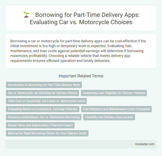 Borrowing for Part-Time Delivery Apps: Evaluating Car vs. Motorcycle Choices