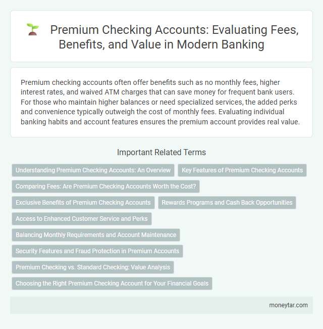 Premium Checking Accounts: Evaluating Fees, Benefits, and Value in Modern Banking