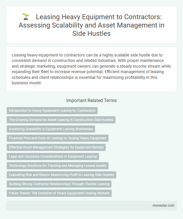 Leasing Heavy Equipment to Contractors: Assessing Scalability and Asset Management in Side Hustles