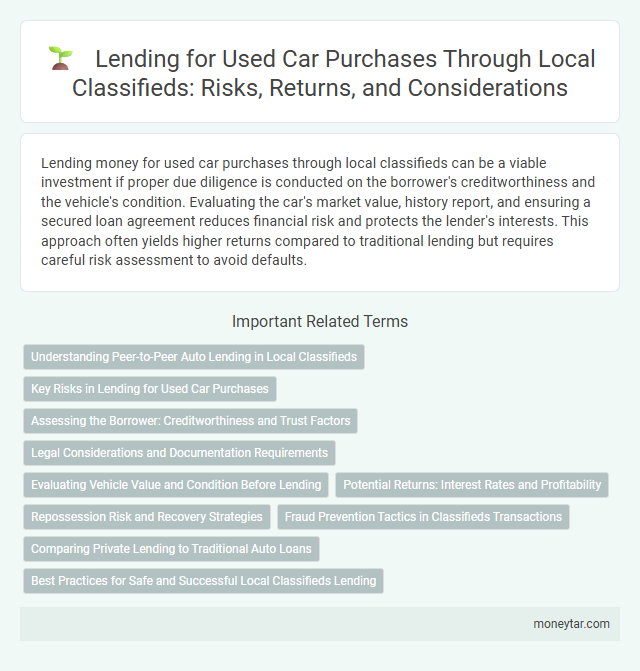 Lending for Used Car Purchases Through Local Classifieds: Risks, Returns, and Considerations