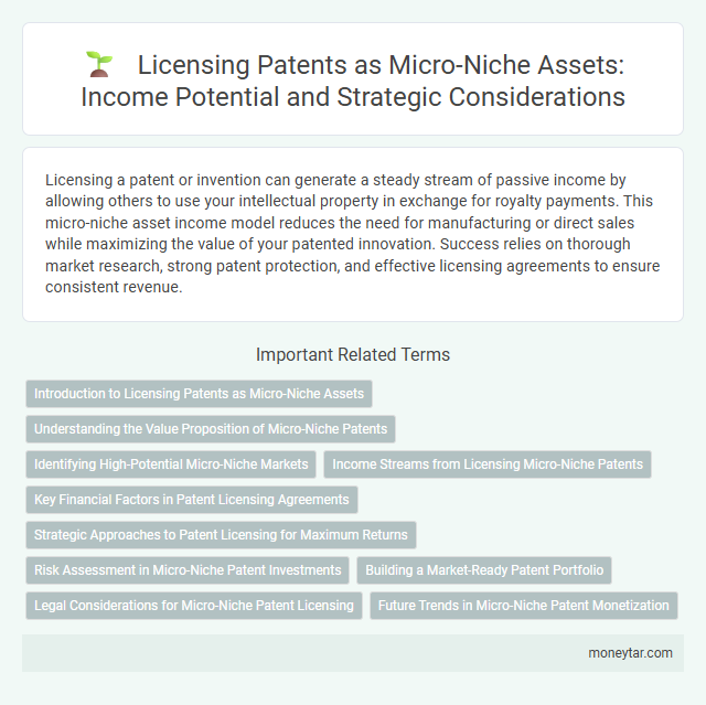 Licensing Patents as Micro-Niche Assets: Income Potential and Strategic Considerations