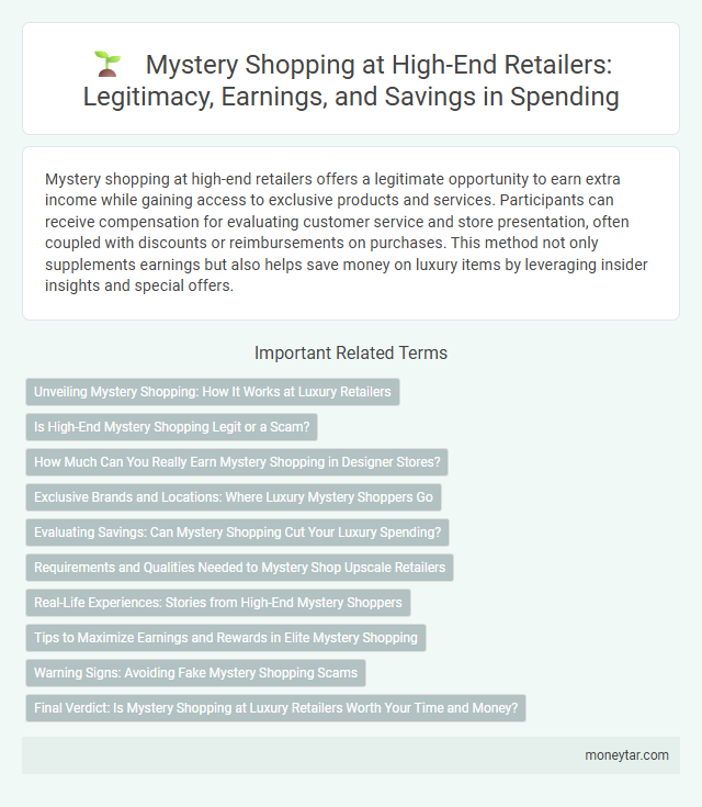 Mystery Shopping at High-End Retailers: Legitimacy, Earnings, and Savings in Spending