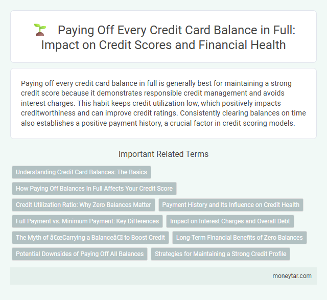 Paying Off Every Credit Card Balance in Full: Impact on Credit Scores and Financial Health