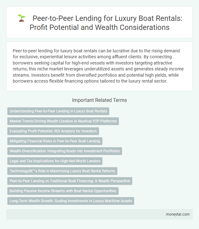 Peer-to-Peer Lending for Luxury Boat Rentals: Profit Potential and Wealth Considerations